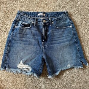 good American 90s high-waist cut-off denim shorts
